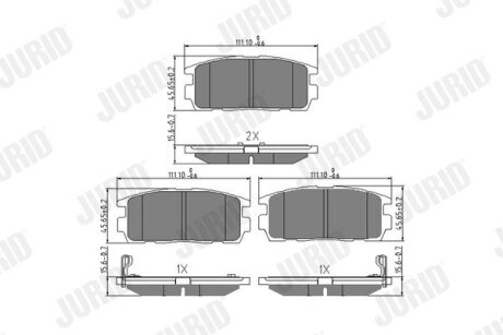 Гальмівні колодки задн. CHEVROLE CAPTIVA Jurid 573386J