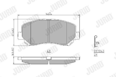 MAZDA гальмівні колодки передн.CX-5 11- Jurid 573619J