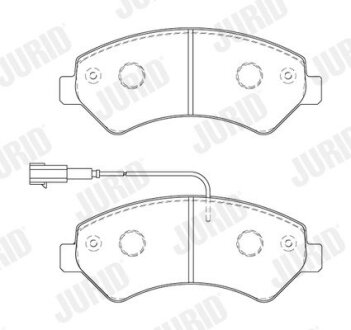 FIAT К-т гальмівних колодок передн. с датч. DUCATO,JUMPER 06- Jurid 573849J