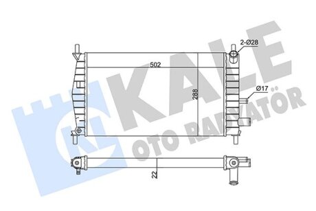 MAZDA радіатор охолодження 121,Ford Fiesta IV 1.3 95- Kale 341920