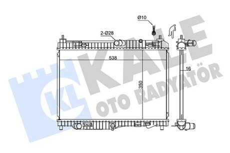 FORD Радіатор охолодження двиг. B-Max, Fiesta VI, Transit Courier 1.4/2.0 12- Kale 341945