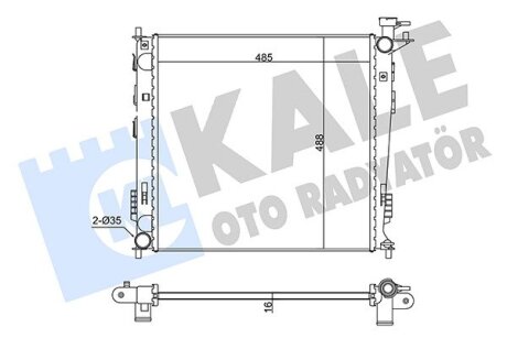 HYUNDAI радіатор сист. охолодження двиг. ix35, Kia Sportage 1.7/2.0CRDi 10- Kale 341960