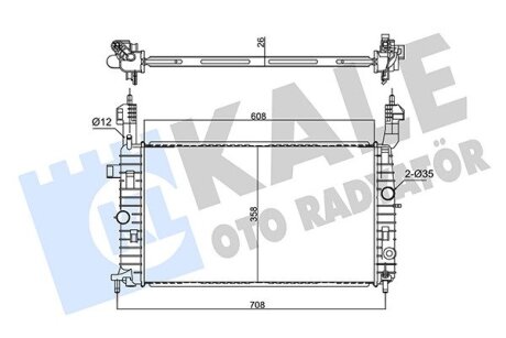 OPEL Радіатор охолодження двиг. Meriva A 1.4/1.8 Kale 342070 (фото 1)