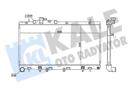 SUBARU Радіатор охолодження з АКПП Outback 3.0 00- Kale 342115