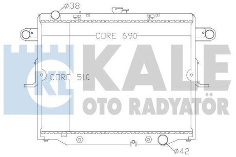 TOYOTA Радіатор охолодження Land Cruiser 100 4.7 98- Kale 342175