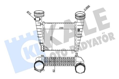 VW Інтеркулер Passat, Skoda SuperB I 1.8T 20V 00- Kale 342375