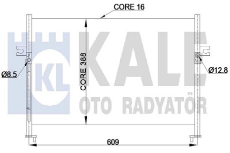 HYUNDAI Радіатор кондиціонера (конденсатор) H100 Kale 342425 (фото 1)