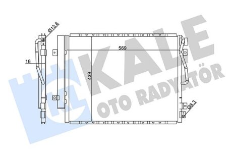 KIA Радіатор кондиціонера (конденсатор) Sorento I 02- Kale 342625