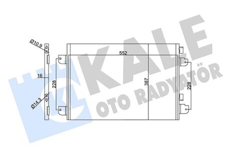 RENAULT Радіатор кондиціонера (конденсатор) Megane I, Dacia Logan, Sandero Kale 342830