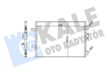 RENAULT Радіатор кондиціонера (конденсатор) Clio II 01- Kale 342835 (фото 1)