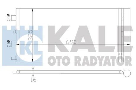 RENAULT Радіатор кондиціонера (конденсатор) з осушувачем Duster 10- Kale 342840