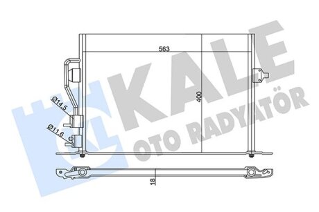 FORD Радіатор кондиціонера (конденсатор) Mondeo II 96- Kale 342880