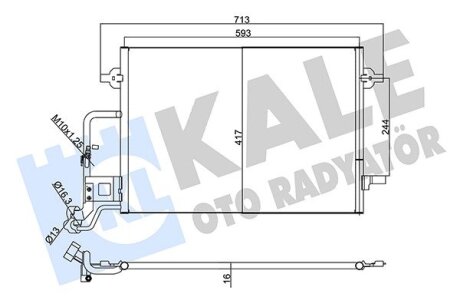 VW Радіатор кондиціонера (конденсатор) Passat 00-, Skoda SuperB I Kale 342920 (фото 1)