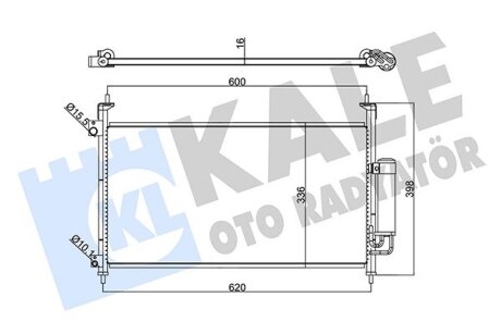 HONDA Радіатор кондиціонера (конденсатор) з осушувачем Civic VIII 1.4/2.2CDTi 05- Kale 342965