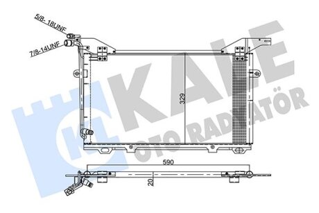 DB Радіатор кондиціонера (конденсатор) W210 Kale 343045 (фото 1)