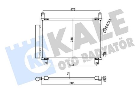 TOYOTA Радіатор кондиціонера (конденсатор) Yaris 05- Kale 343110