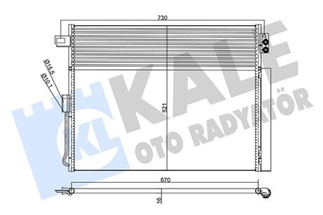 JEEP Радіатор кондиціонера (конденсатор) з осушувачем Grand Cherokee IV 3.0/6.4 10- Kale 343185