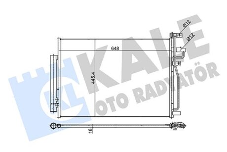 OPEL Радіатор кондиціонера (конденсатор) Antara, Chevrolet Antara Kale 343310