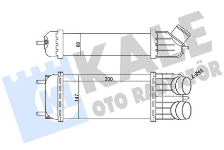 CITROEN Інтеркулер C2/3,Peugeot 1007,207 1.6HDI 05- Kale 343700 (фото 1)