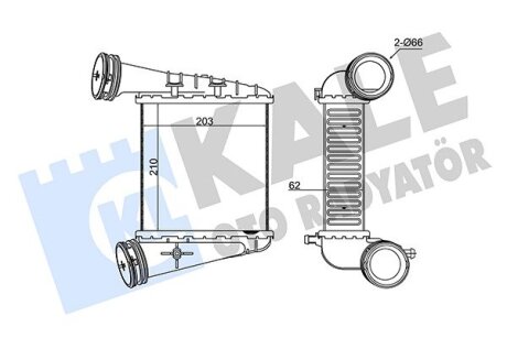 VW Інтеркулер Passat,Skoda SuperB I 2.5TDI 03- Kale 344775