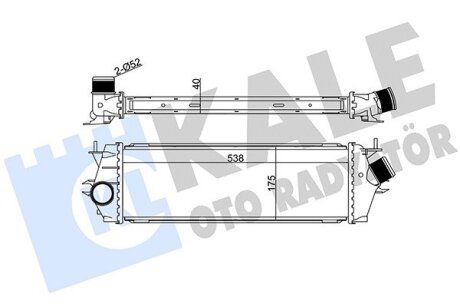 RENAULT Інтеркулер Trafic II 2.0/2.5dCi 01-, Opel Vivaro Kale 345030 (фото 1)