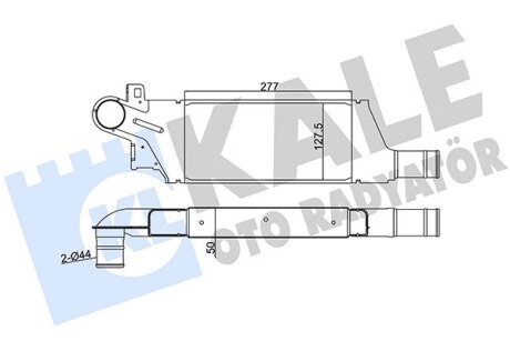 OPEL Інтеркулер Combo Tour,Corsa C 1.7DI 00- Kale 345040 (фото 1)