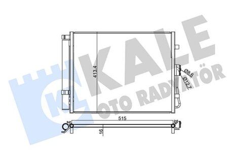 KIA Радіатор кондиціонера (конденсатор) з осушувачем Soul 09- Kale 345240