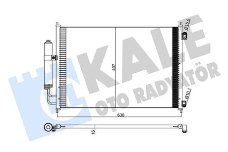 NISSAN Радіатор кондиціонера (конденсатор) з осушувачем X-Trail 2.0/2.5 07- Kale 345275