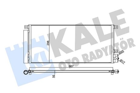 OPEL Радіатор кондиціонера (конденсатор) Mokka,Chevrolet Tracker Kale 345280