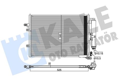 RENAULT Радіатор кондиціонера (конденсатор) Ckio III, Modus 04- Kale 345310