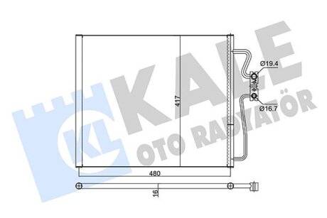 BMW Радіатор кондиціонера (конденсатор) 7 E38 94-97 Kale 345320 (фото 1)