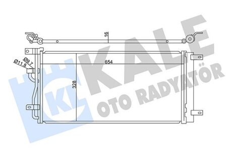 OPEL Радіатор кондиціонера (конденсатор) Antara, Chevrolet Antara 2.0/2.2CDTI 10- Kale 345325 (фото 1)