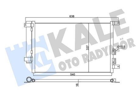 FIAT Радіатор кондиціонера (конденсатор) Alfa Romeo 147/156 1.6/3.2 Kale 345365 (фото 1)