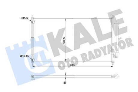 HONDA Радіатор кондиціонера (конденсатор з осушувачем) Accord IX 3.5 12- Kale 345405