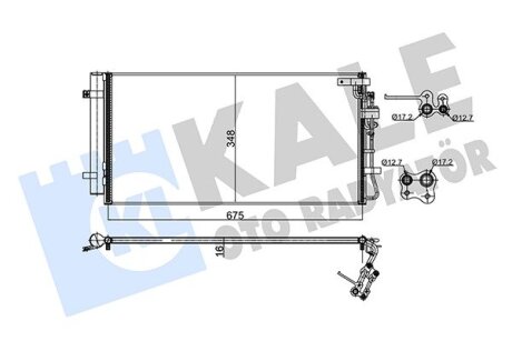 KIA Радіатор кондиціонера (конденсатор) Carens III 1.6/2.0CRDi 07- Kale 345475