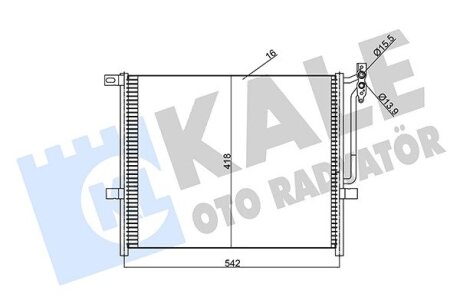 BMW Радіатор кондиціонера (конденсатор) 3 E46 Kale 345625