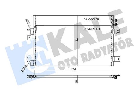 CHRYSLER Радіатор кондиціонера (конденсатор) Sebring, Jeep Compass, Patriot 06- Kale 345640