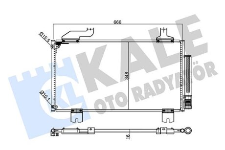 HONDA Радіатор кондиціонера (конденсатор) Accord VIII 2.0/2.4 08-, Accord IX 2.4 14- Kale 345715