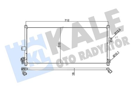 NISSAN Радіатор кондиціонера (конденсатор) Almera II 00- Kale 345790