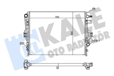 VW радіатор охолодження Touareg,Porsche Cayenne 4.2/4.2TDI Kale 345865