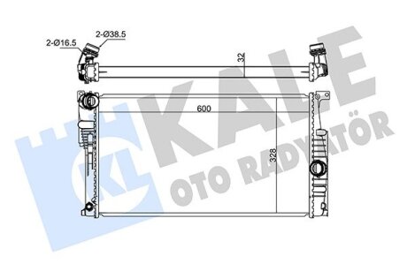 BMW Радіатор охолодження 1/2/3 F30, 4 2.0/2.0d/3.0d Kale 346065