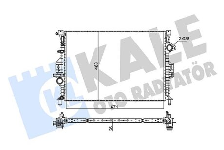 FORD радіатор охолодження C-Max,Focus,Galaxy,Mondeo IV,LandRover,Volvo 1.6/2.0TDCi Kale 346120