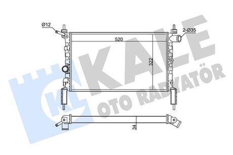 OPEL радіатор охолодження Astra F 1.4/1.6 Kale 346195