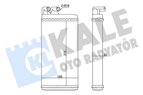 AUDI Радіатор опалення 100/200,A6,V8 Kale 346240