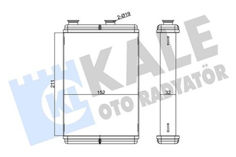 FIAT Радіатор опалення Doblo, Idea, Punto, Lancia Kale 346365