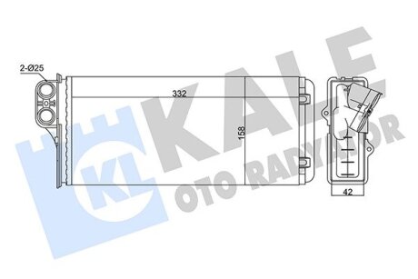 RENAULT Радіатор опалення Master II, Opel Movano, Nissan Interstar 98- Kale 346410