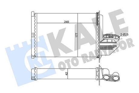 BMW Радіатор опалення 3 E36 91- Kale 346470 (фото 1)