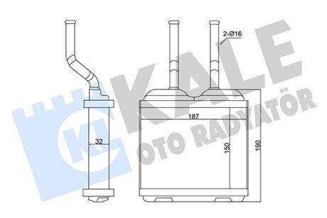 OPEL Радіатор опалення Combo, Corsa B, Frontera Kale 346685