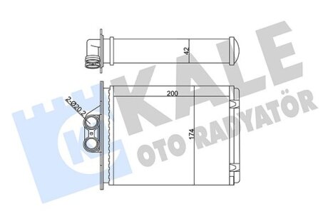 OPEL Радіатор опалення Vectra B Kale 346695