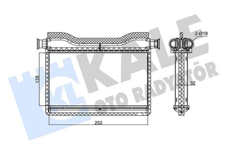 BMW Радіатор опалення 5 F10,6 F06,7 F01 10- Kale 346750